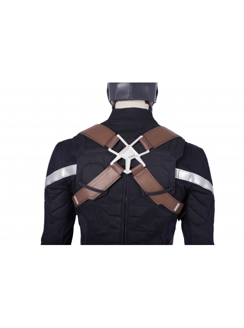 Avengers Endgame Captain America Steve Rogers Pure Color Battle Suit Halloween Cosplay Accessories Back Straps And Belt