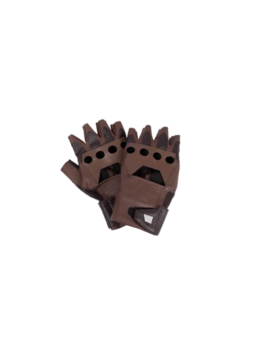Avengers Endgame Captain America Steve Rogers Pure Color Battle Suit Halloween Cosplay Accessories Brown Gloves