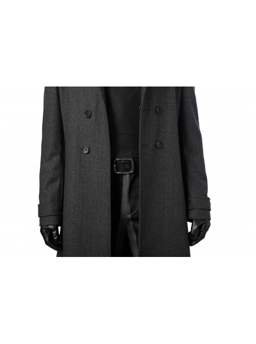 Spider-Man Into The Spider-Verse Spider-Man Noir Peter Parker Halloween Cosplay Costume Black Coat
