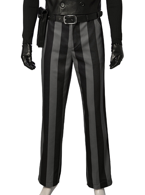 Spider-Man Into The Spider-Verse Spider-Man Noir Peter Parker Halloween Cosplay Costume Black Trousers
