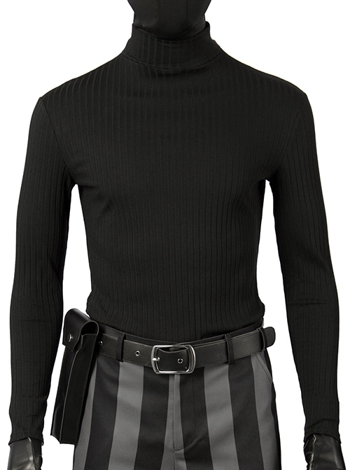 Spider-Man Into The Spider-Verse Spider-Man Noir Peter Parker Halloween Cosplay Costume Black Bottoming Top