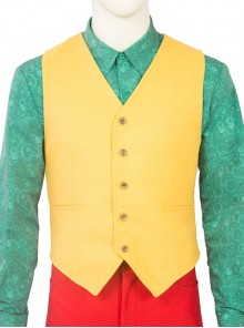 Movie Joker Arthur Fleck Halloween Cosplay Costume Yellow Vest