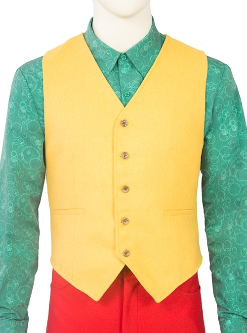 Movie Joker Arthur Fleck Halloween Cosplay Costume Yellow Vest