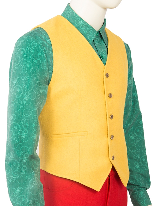 Movie Joker Arthur Fleck Halloween Cosplay Costume Yellow Vest