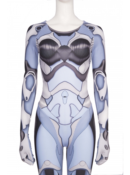 Alita Battle Angel Alita Printing Bodysuit Battle Suit Halloween Cosplay Costume Printing Bodysuit