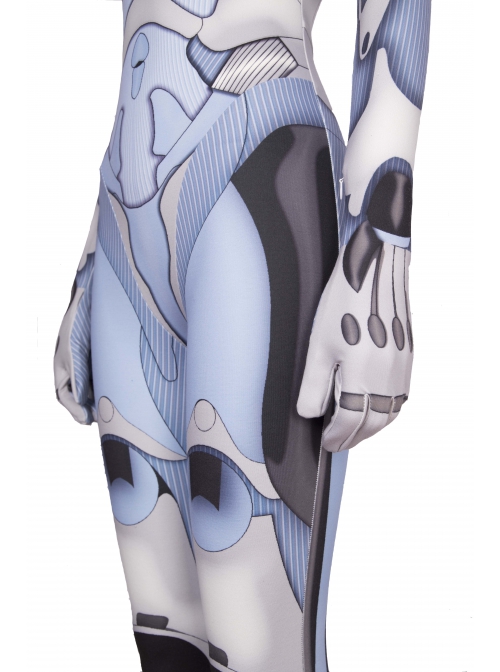 Alita Battle Angel Alita Printing Bodysuit Battle Suit Halloween Cosplay Costume Printing Bodysuit