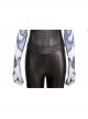 Alita Battle Angel Alita Printing Bodysuit Battle Suit Halloween Cosplay Costume Black Vest And Trousers