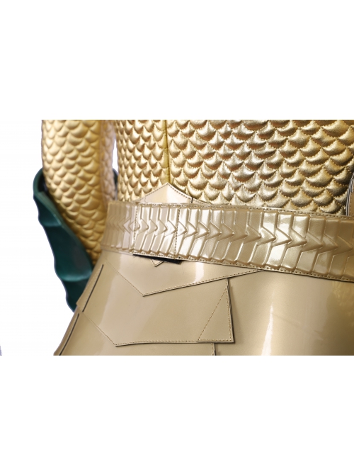 Aquaman Arthur Curry Battle Suit Halloween Cosplay Accessories Golden Belt And Apron