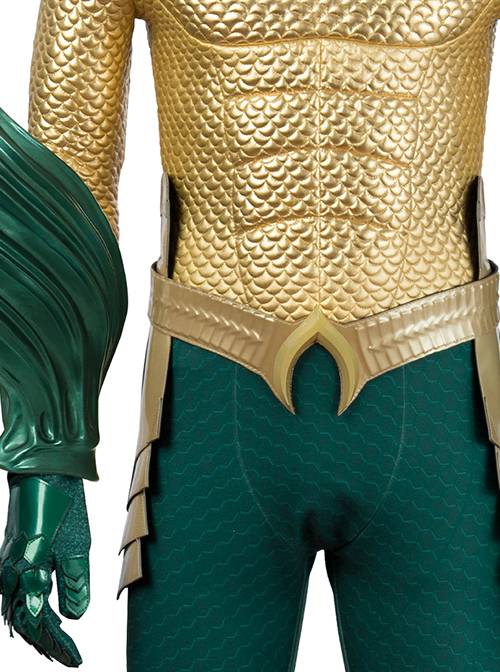 Aquaman Arthur Curry Battle Suit Halloween Cosplay Accessories Green Wrist Guards And Gloves