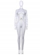Aquaman Queen Atlanna White Battle Suit Halloween Cosplay Costume White Bodysuit