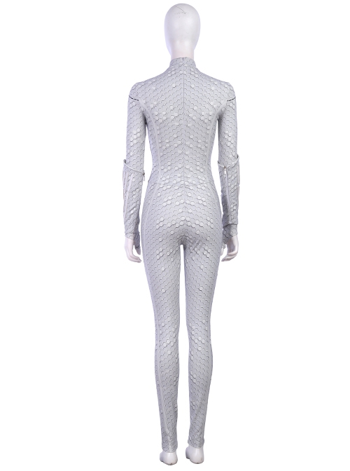 Aquaman Queen Atlanna White Battle Suit Halloween Cosplay Costume White Bodysuit