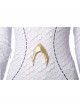 Aquaman Queen Atlanna White Battle Suit Halloween Cosplay Costume White Bodysuit