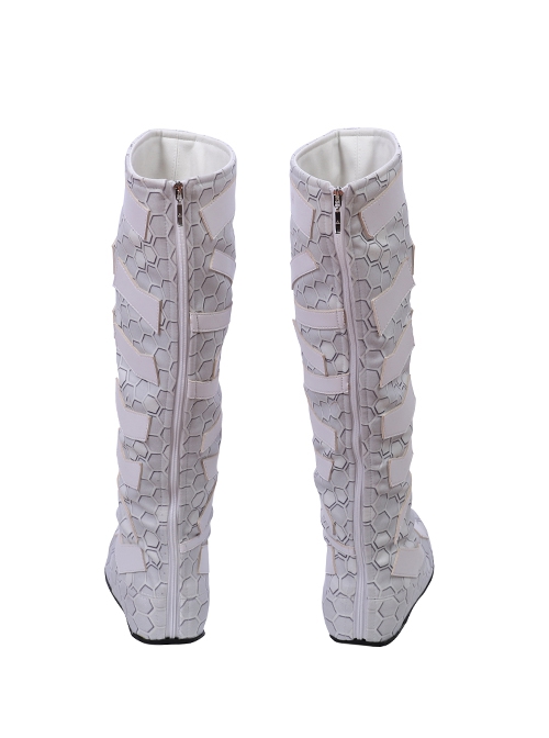 Aquaman Queen Atlanna White Battle Suit Halloween Cosplay Accessories White Boots