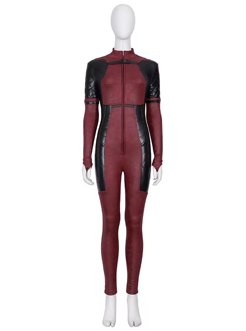Comics Lady Deadpool Wanda Wilson Halloween Cosplay Costume Bodysuit