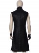 Devil May Cry 5 V The Mysterious One Black Long Vest Suit Halloween Cosplay Costume Sleeveless Windbreaker