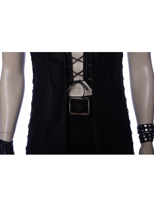 Devil May Cry 5 V The Mysterious One Black Long Vest Suit Halloween Cosplay Costume Sleeveless Windbreaker