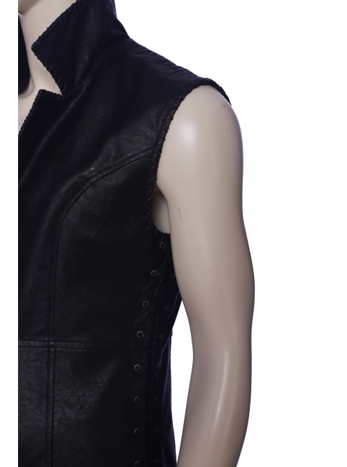 Devil May Cry 5 V The Mysterious One Black Long Vest Suit Halloween Cosplay Costume Sleeveless Windbreaker