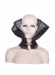 Black Organza Gothic Velveteen Lace Stand-up Collar