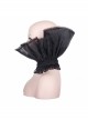 Black Organza Gothic Velveteen Lace Stand-up Collar