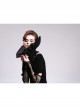Black Organza Gothic Velveteen Lace Stand-up Collar