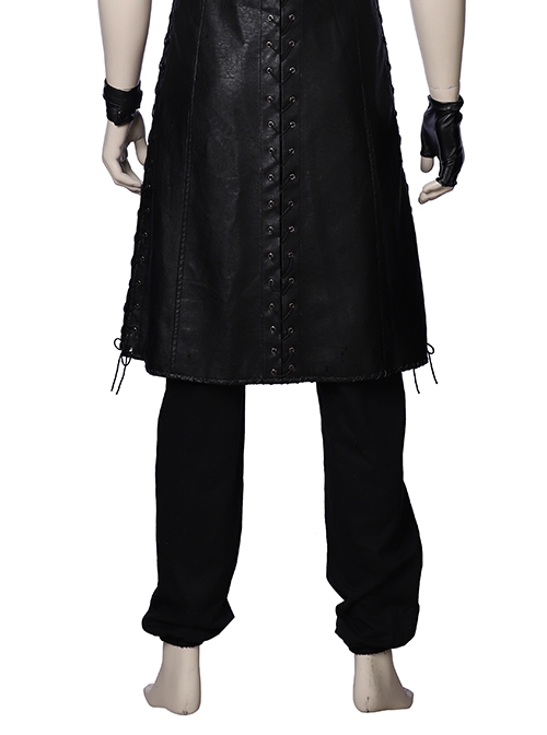 Devil May Cry 5 V The Mysterious One Black Long Vest Suit Halloween Cosplay Costume Black Trousers