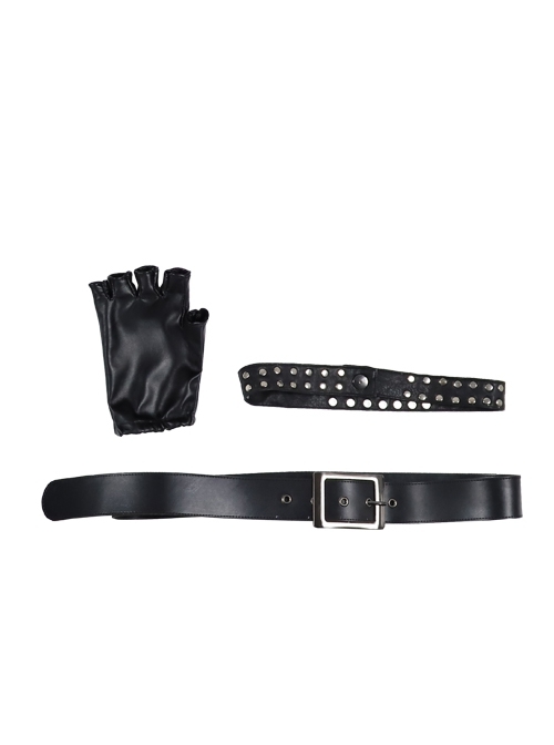 Devil May Cry 5 V The Mysterious One Black Long Vest Suit Halloween Cosplay Accessories Belt And Wristband And Gloves