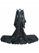 Maleficent Black Long Dress Halloween Cosplay Stage Performance Costume