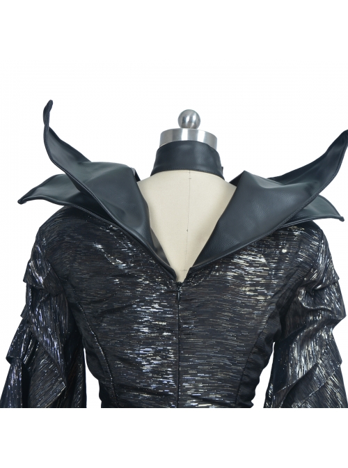 Maleficent Black Long Dress Halloween Cosplay Stage Performance Costume