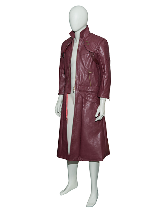 Devil May Cry 5 Dante Three-quarter Sleeve Windbreaker Version Halloween Cosplay Costume Red Windbreaker And Back Strap