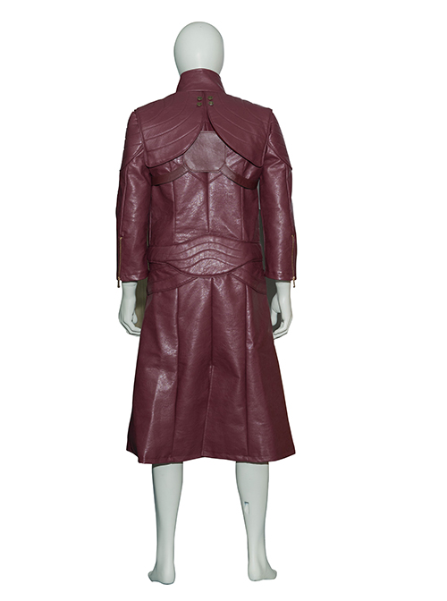 Devil May Cry 5 Dante Three-quarter Sleeve Windbreaker Version Halloween Cosplay Costume Red Windbreaker And Back Strap