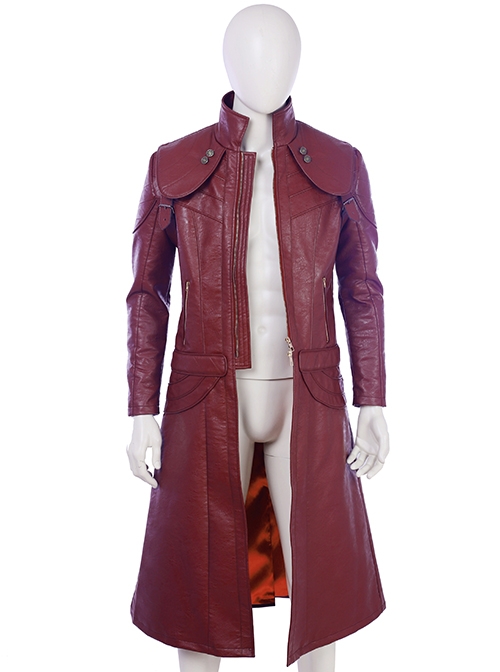 Devil May Cry 5 Dante Long Sleeve Windbreaker Version Halloween Cosplay Costume Red Windbreaker And Back Straps