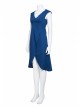 Game Of Thrones Dragon Mother Daenerys Targaryen Blue Sleeveless Dress Cosplay Costume
