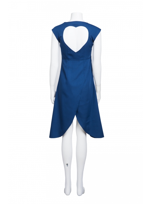 Game Of Thrones Dragon Mother Daenerys Targaryen Blue Sleeveless Dress Cosplay Costume