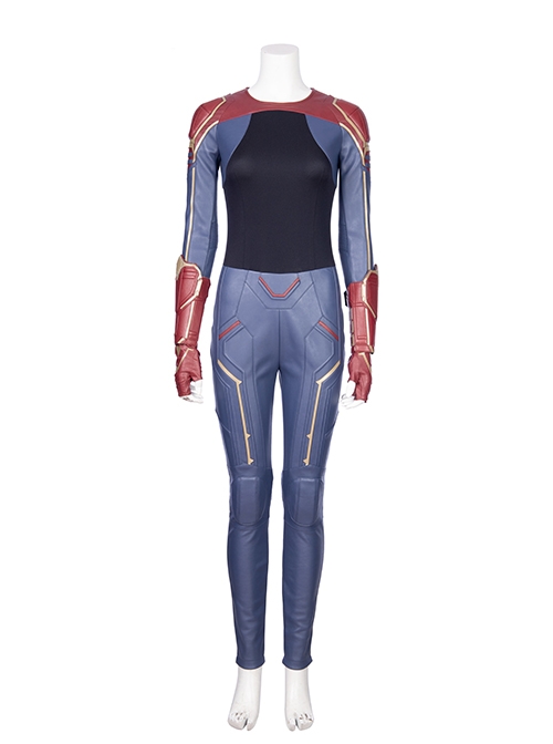 Captain Marvel Carol Danvers Movie Poster Version Halloween Cosplay Costume Bodysuit