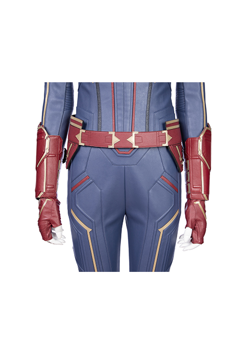 Captain Marvel Carol Danvers Movie Poster Version Halloween Cosplay Accessories Red Waistband