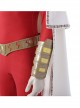 Shazam Billy Batson Red Bodysuit Battle Suit Halloween Cosplay Accessories Golden Waistband And Wrist Guards