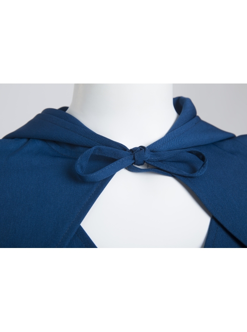Game Of Thrones Dragon Mother Daenerys Targaryen Cosplay Costume Blue Hooded Cloak