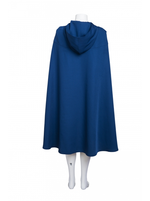 Game Of Thrones Dragon Mother Daenerys Targaryen Cosplay Costume Blue Hooded Cloak