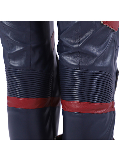 Captain Marvel Carol Danvers Red Version Battle Suit Halloween Cosplay Costume Bodysuit