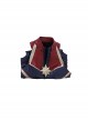 Captain Marvel Carol Danvers Red Version Battle Suit Halloween Cosplay Costume Vest