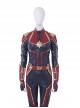 Captain Marvel Carol Danvers Red Version Battle Suit Halloween Cosplay Costume Vest
