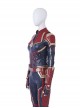 Captain Marvel Carol Danvers Red Version Battle Suit Halloween Cosplay Costume Vest