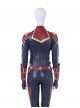 Captain Marvel Carol Danvers Red Version Battle Suit Halloween Cosplay Costume Vest