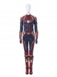Captain Marvel Carol Danvers Red Version Battle Suit Halloween Cosplay Costume Vest