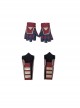 Captain Marvel Carol Danvers Red Version Battle Suit Halloween Cosplay Accessories Gloves And Wrist Guards