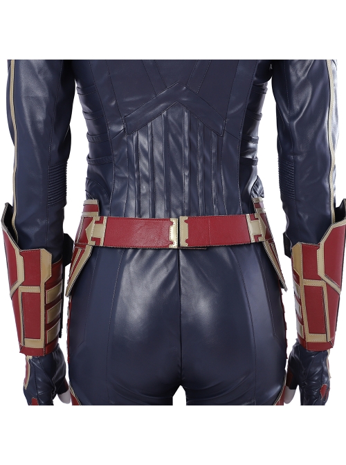 Captain Marvel Carol Danvers Red Version Battle Suit Halloween Cosplay Accessories Gloves And Wrist Guards