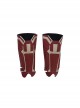 Captain Marvel Carol Danvers Red Version Battle Suit Halloween Cosplay Accessories Leg Guards