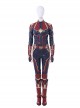 Captain Marvel Carol Danvers Red Version Battle Suit Halloween Cosplay Accessories Red Boots