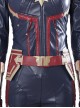 Captain Marvel Carol Danvers Red Version Battle Suit Halloween Cosplay Accessories Red Waistband