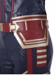 Captain Marvel Carol Danvers Red Version Battle Suit Halloween Cosplay Accessories Red Waistband
